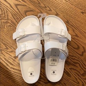 White rubber sandals